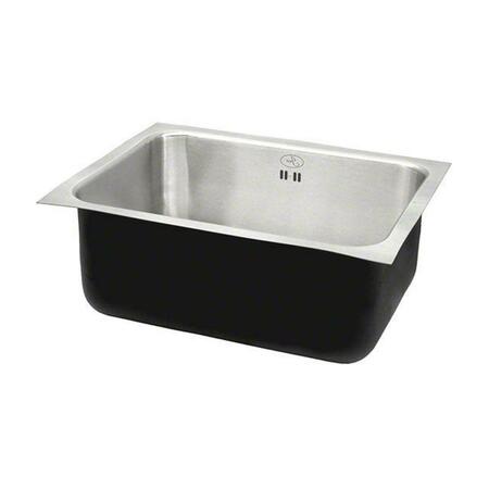 JUST 18 Gauge T-304 Single Bowl Undermount Commercial Grade Sink With Integral Overflow USF-1616-A-R